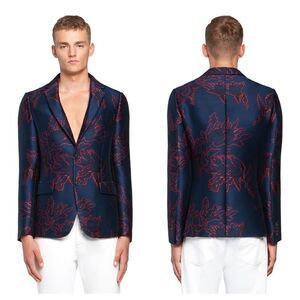Men’s Roberto Cavalli Lacquered Opium Snake Suit Jacket Size 48EU / 38US